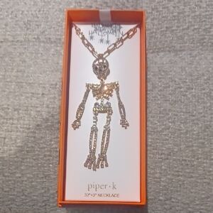 Piper K 32" Skeleton Halloween Necklace